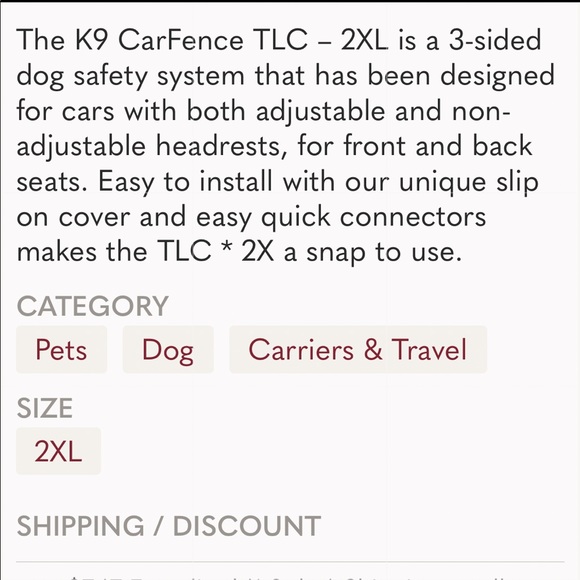 🆕 K9CarFence - TLC - 2XL canine car fence dog car wall barrier divider New! - Picture 9 of 10